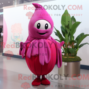 Magenta Radish mascot...