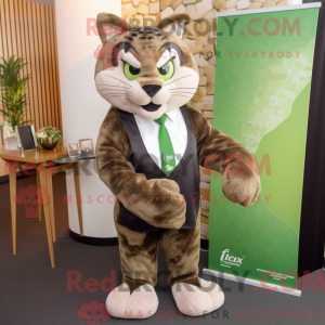 Olive Lynx maskotdraktfigur...