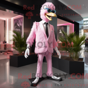 Pink Ostrich mascot costume...