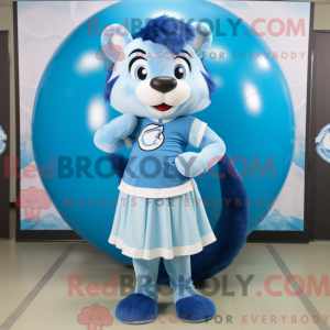 Sky Blue Skunk mascot...