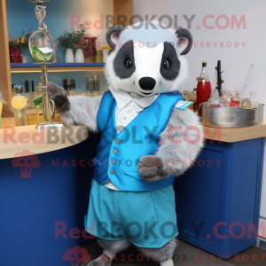 Sky Blue Badger mascot...
