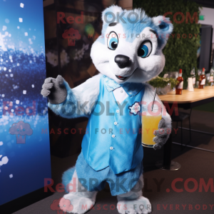 Sky Blue Badger mascot...