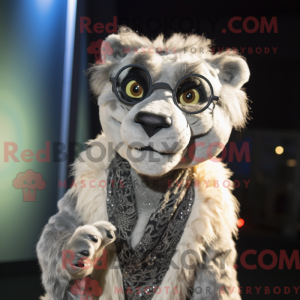 Silver Smilodon mascot...