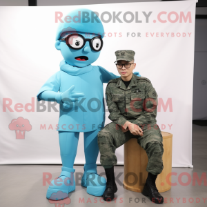 Teal Army Soldier mascotte...