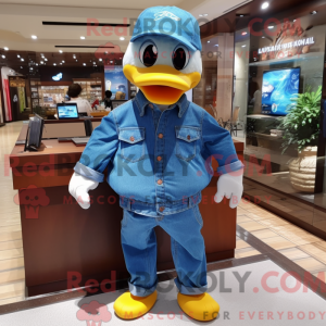 Sky Blue Duck mascot...
