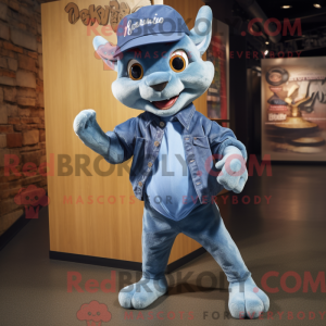 Blue Chupacabra mascot...