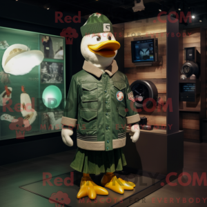 Green Muscovy Duck mascot...
