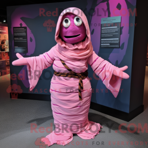 Rosa Mummy-maskotdraktfigur...