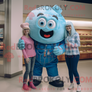 Blå Cupcake maskot kostume...