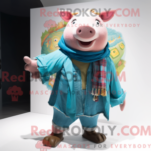 Turquoise Sow mascot...