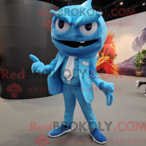 Sky Blue Barracuda mascot...