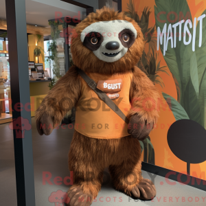 Rust Sloth mascottekostuum...