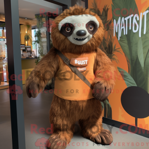 Rust Sloth maskot kostume...