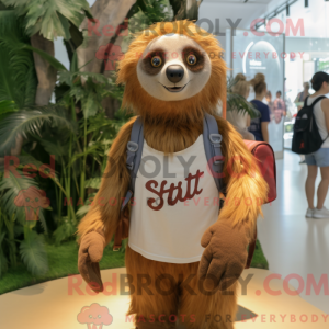 Rust Sloth maskot kostume...