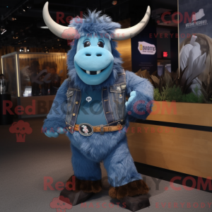 Blue Yak-maskotdraktfigur...