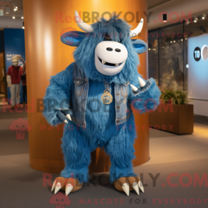 Blue Yak-maskotdraktfigur...