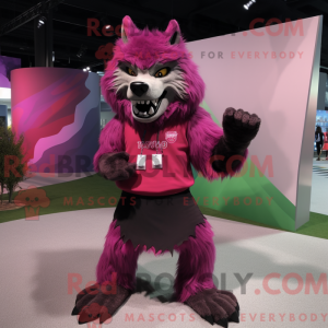 Magenta Werewolf mascot...