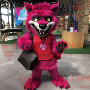 Magenta Werewolf maskot...