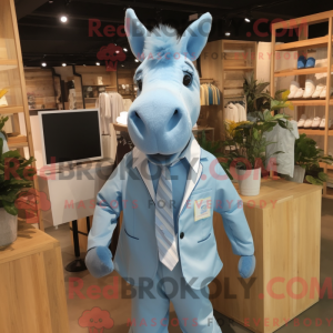 Sky Blue Donkey mascot...