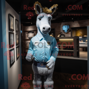 Sky Blue Donkey mascot...