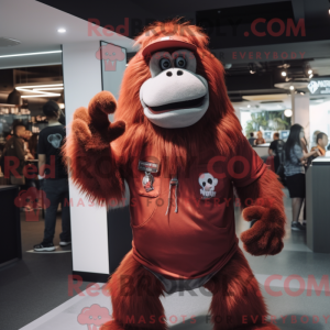 Maroon Orangutan mascot...
