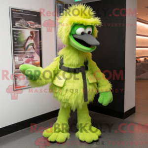 Postava maskota Lime Green...