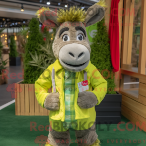 Lime Green Donkey mascot...