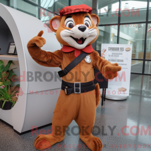 Rust Weasel maskot kostume...