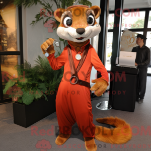 Rust Weasel maskot kostume...