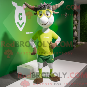 Olive Goat mascot costume...
