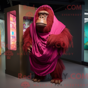 Magenta Orangutan mascot...