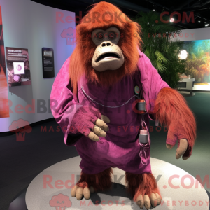 Magenta Orangutan mascot...
