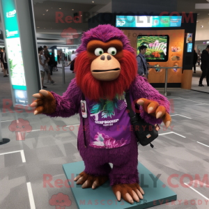 Magenta Orangutan mascot...