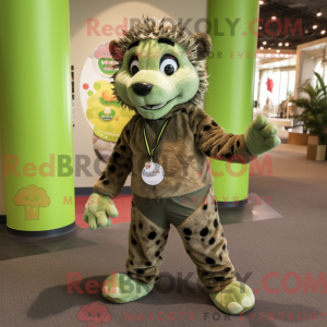 Oliven Cheetah maskot...