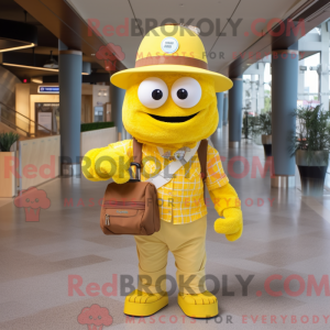 Geel Chief mascottekostuum...