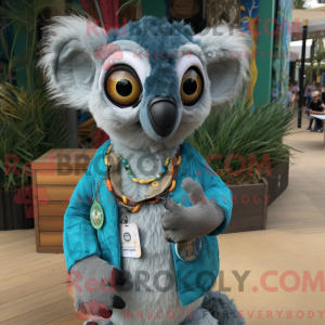 Turquoise Lemur mascot...