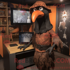 Rust Crow mascot costume...