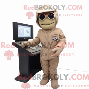 Tan datormaskot kostym...