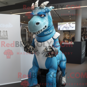 Cyan Quagga maskot kostume...