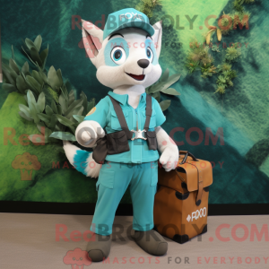 Turkis Fox maskot kostume...