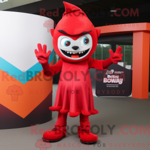 Red Vampire mascot costume...