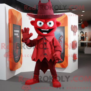 Red Vampire mascot costume...