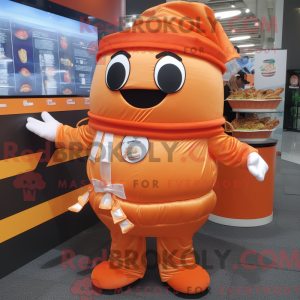 Orange Pho mascot costume...