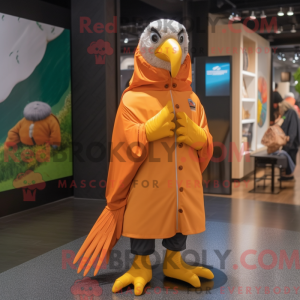 Orange Bald Eagle maskot...