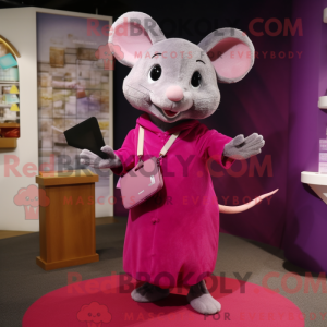 Máscara de rato Magenta com...