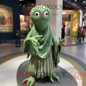 Olive Kraken mascot costume...
