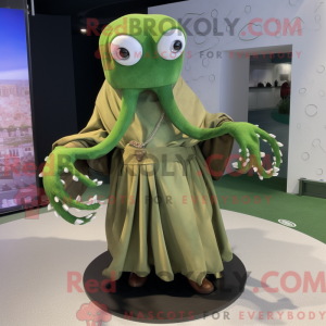 Olive Kraken mascot costume...