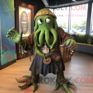 Oliven Kraken maskot...