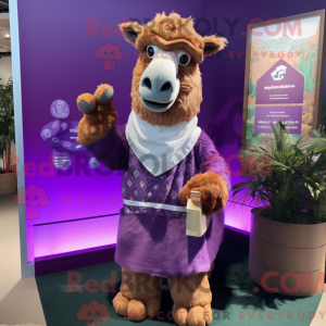 Lilla Camel maskot kostume...
