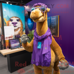 Purple Camel mascot costume...